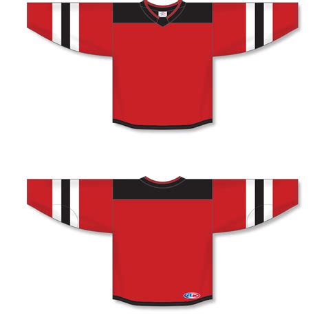 Athletic Knit (AK) H550BA-NJE866B Adult 2017 New Jersey Devils Red Hoc ...