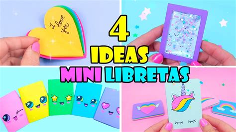 4 DIY MINI LIBRETAS - Una hoja de papel, Corazón, Líquidas, Magnéticas - YouTube