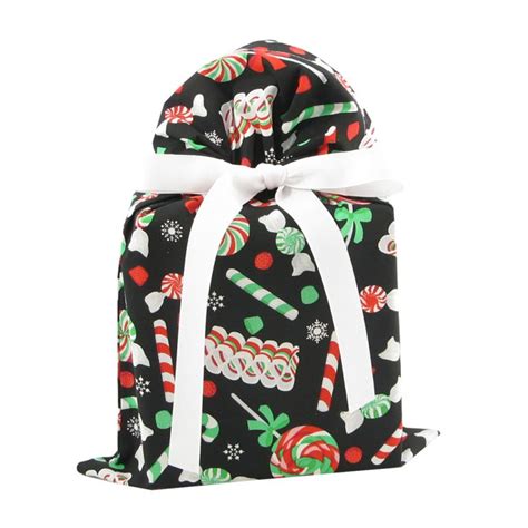 Christmas Candy Gift Bag - VZWraps™ Reusable Fabric Gift Bags