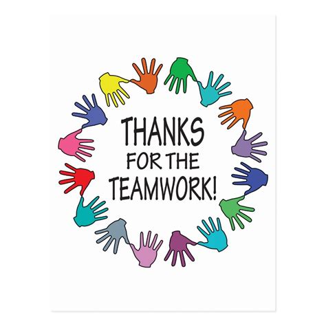 Thanks for the Teamwork appreciation card | Zazzle.com | Team ...