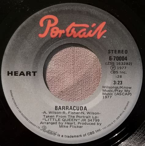 Heart – Barracuda (1977, Vinyl) - Discogs