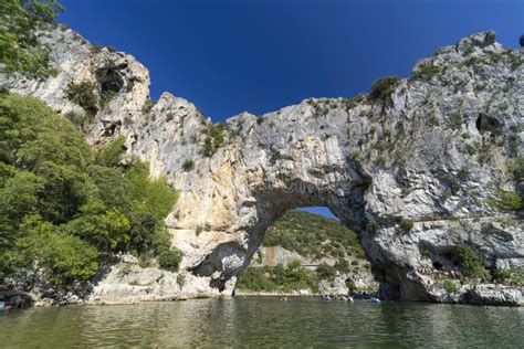 Pont D Arc, Stone Arch Over Ardeche River, Auvergne-Rhone-Alpes, France ...