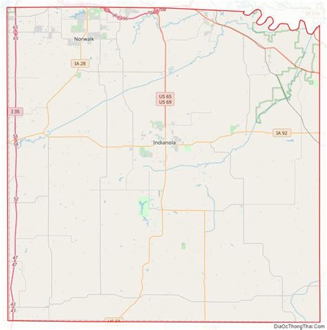 Map of Warren County, Iowa - Thong Thai Real