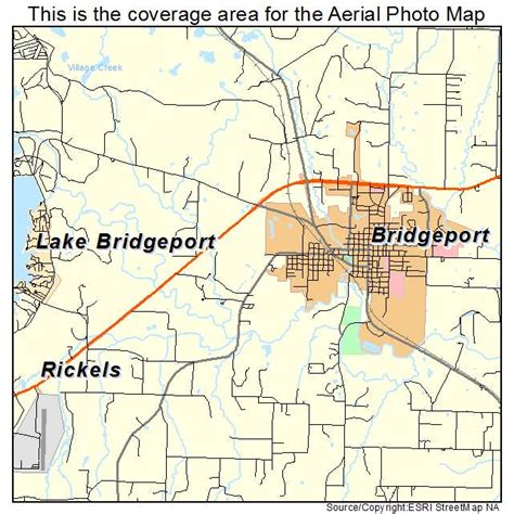 Aerial Photography Map of Bridgeport, TX Texas