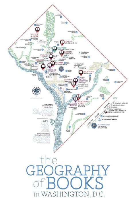 Map of Washington DC bookstores and libraries,... - Maps on the Web