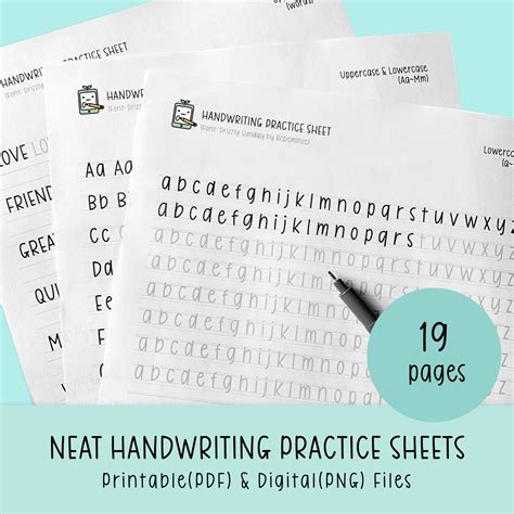 Printable Cute Handwriting Practice Sheets