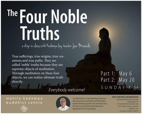 The Four Noble Truths » Manila Kadampa Buddhist Centre