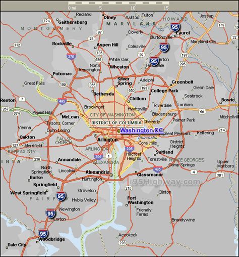 I-95 District of Columbia Driving Distance