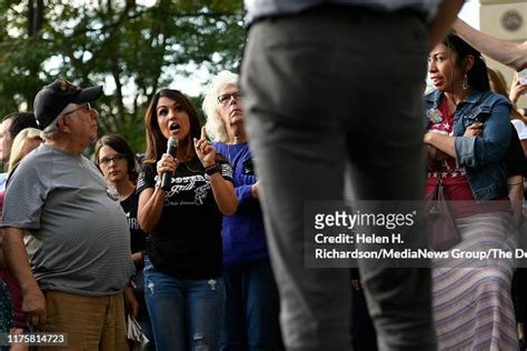 Lauren Boebert, of Rifle, second from left, asks Democratic ...