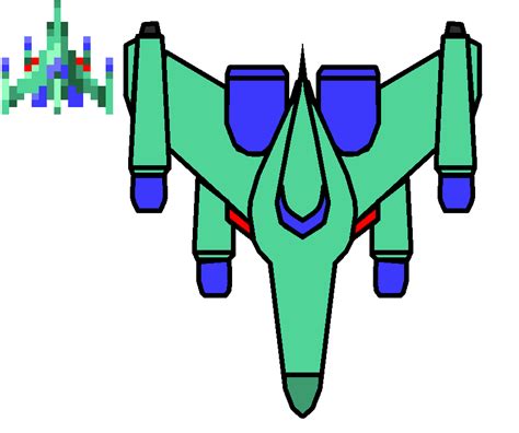 Drawing: Galaga Ship (P2) (Galaga Arrangement) by sheepman5003 on DeviantArt