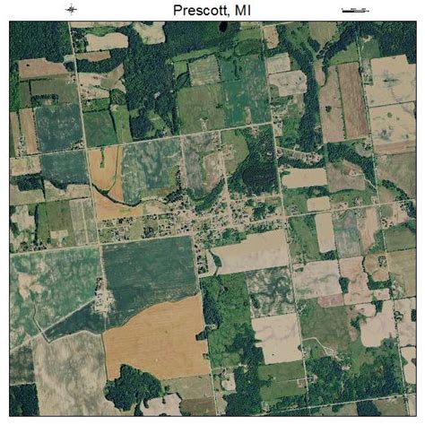 Aerial Photography Map of Prescott, MI Michigan