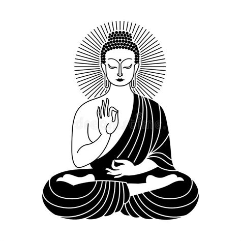 Buddha Black White Vector Stock Illustrations – 2,514 Buddha Black ...