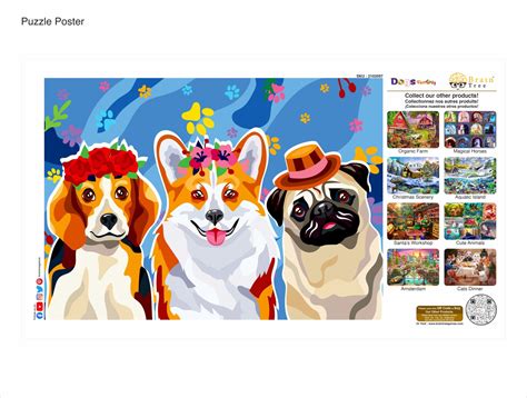 1000 Pieces Dogs Family Jigsaw Puzzles, Buy Dogs Family Puzzle- BrainTreeGames