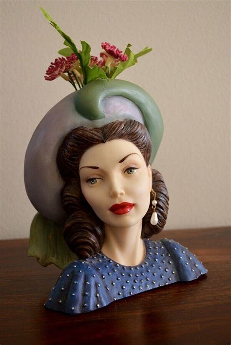Pin by Gale on Lady Head Vase & Perfume Bottles in 2023 | Head vase, Hats vintage, Doll head