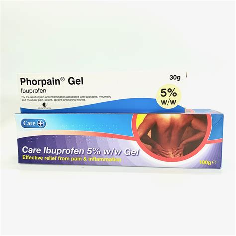 Ibuprofen Gel 5% Tube, Pain and Inflammation Relief | Home Health UK