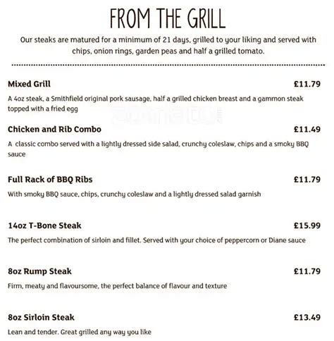 Menu at Stable Gate Brewers Fayre pub & bar, Denton, Alphagate Dr