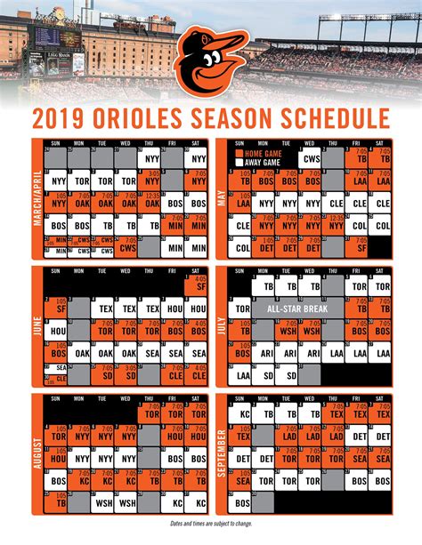 Orioles 2019 schedule released - Marylandsportsblog.com