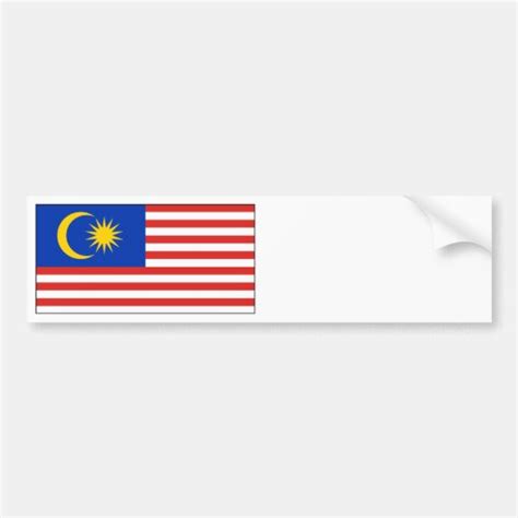 Malaysia – Malaysian Flag Bumper Stickers | Zazzle