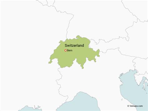 Map of Switzerland with Neighbouring Countries Map Vector, Vector Free ...