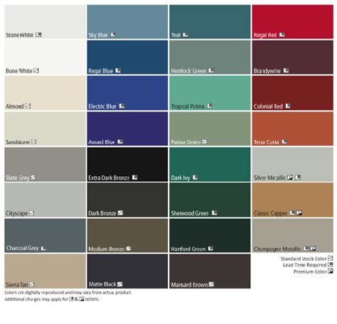 Standing Seam Metal Roof Color Options