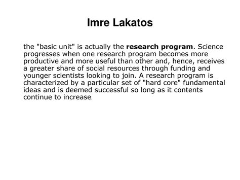 PPT - Imre Lakatos (1922 - 1974) ` PowerPoint Presentation, free download - ID:5097334