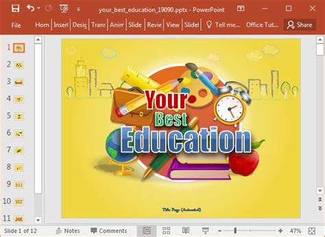 This animated education template for PowerPoint can be helpful ...