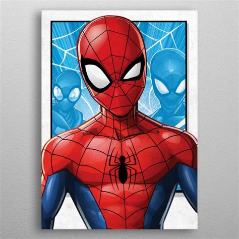 'Spider-Man' Metal Poster - Marvel | Displate | Spiderman artwork ...