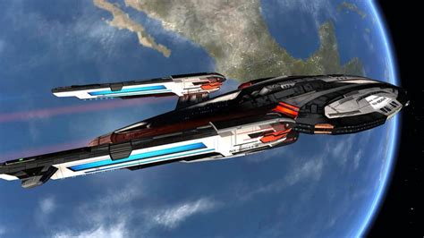 U.S.S. Yamato on its way to spacedock : sto