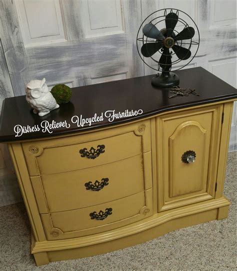 Restyled in Somerset Gold and Chocolate Brown by GF and finished in a glaze. | Painted furniture ...