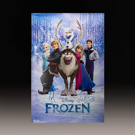 Disney 'Frozen' Movie Poster Signed by Kristen Bell, Idina Menzel & Josh Gad