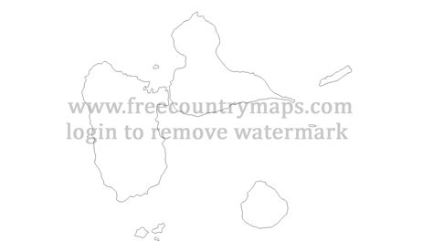 Outline maps of Guadeloupe : Vector and gif map for YouTube