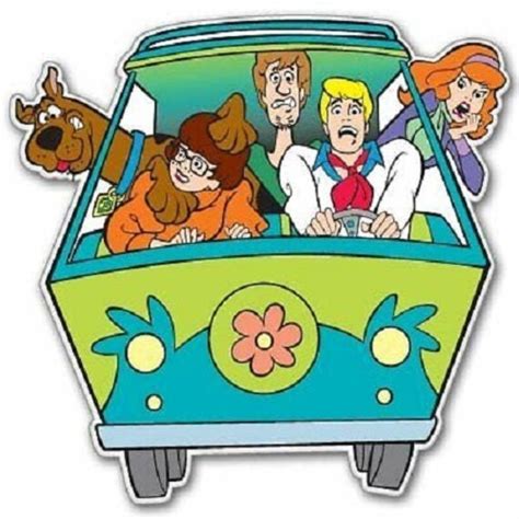 Scooby Doo Mystery Machine Van Vintage Cartoon Vinyl Sticker | Etsy