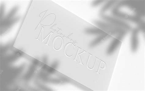 Premium PSD | White business card mockup