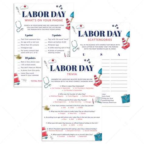 3 Labor Day Party Games Printable | Fun Labor Day Activities – LittleSizzle