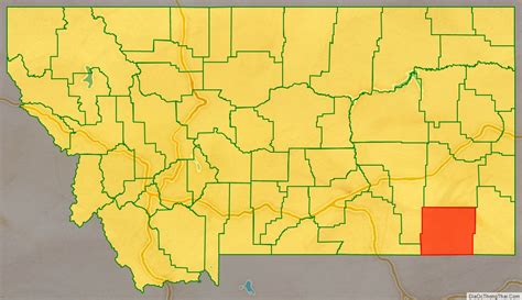 Map of Powder River County, Montana - Thong Thai Real