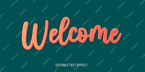 Premium Vector | Welcome Banner Editable Text Effect