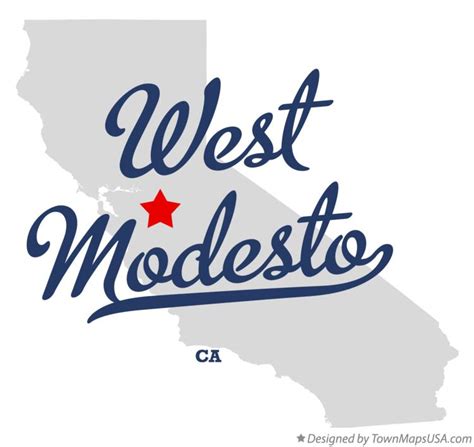 Map of West Modesto, CA, California