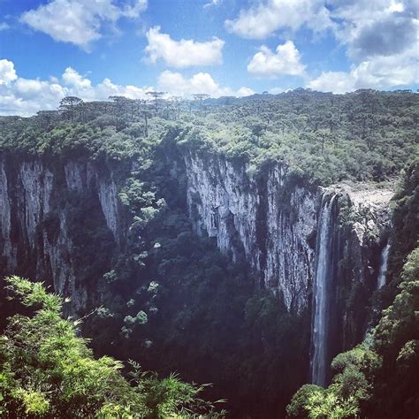 Waterfall in Parque Nacional de Aparados da Serra, Brazil Meu Brasil brasileiro terra de ...