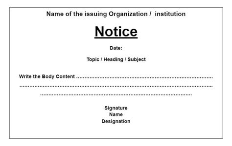 Notice Writing: Format, Types, Topics And Examples In 2022