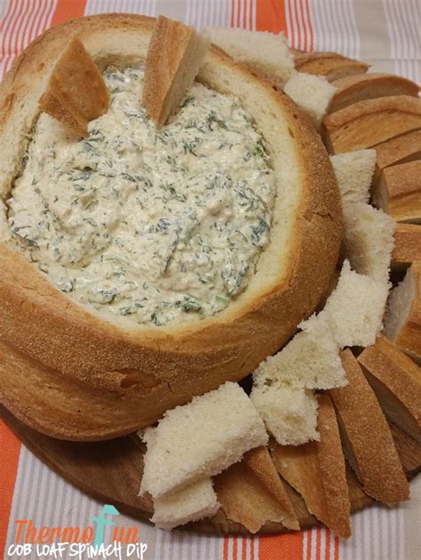 ThermoFun - Cob Loaf Spinach Dip Recipe | ThermoFun | Thermomix Recipes ...