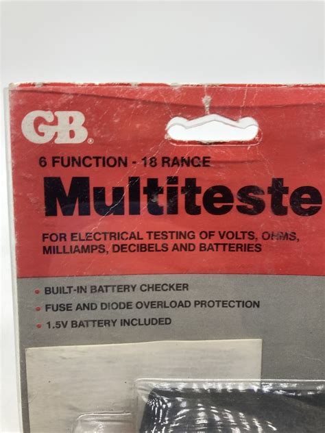 GB Multitester GMT-18P 6 Function 18 Range Volts Ohms Milliamps Decibels Battery | eBay