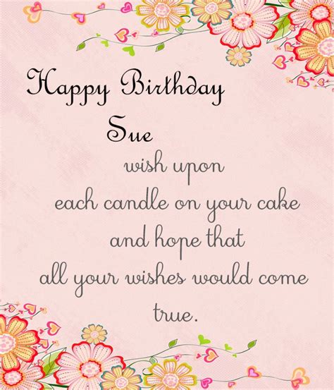 happy birthday sue images message | Birthday Star