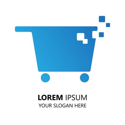 online shop logo design template. simple style logo. bag illustration ...