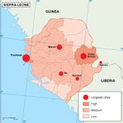 Sierra Leone population map. EPS Illustrator Map | Vector maps