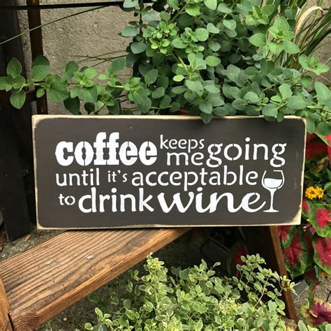 Funny Coffee Wine Sign Coffee Lover Decor Kitchen Decor - Etsy