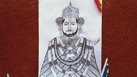 khatu shyam ji pencil sketch #drawwithhemraj #video #viral #art - YouTube