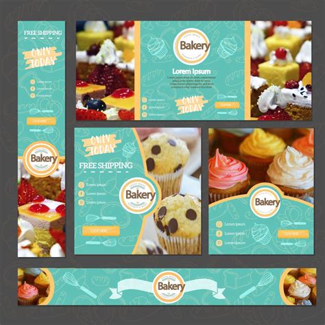 Create Set of Bakery Banners With 3 Easy Steps | Free Digital Designs ...