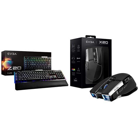 EVGA Z20 RGB Optical Mechanical Gaming Keyboard X20 Gaming Mouse ...