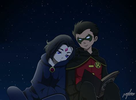 Teen Titans (Raven X Robin) by pastelaine-art on DeviantArt