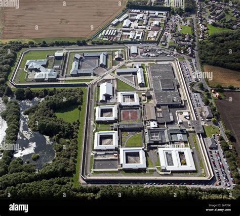 aerial view of HM Prison Frankland & Long Newton Prison, County Stock ...